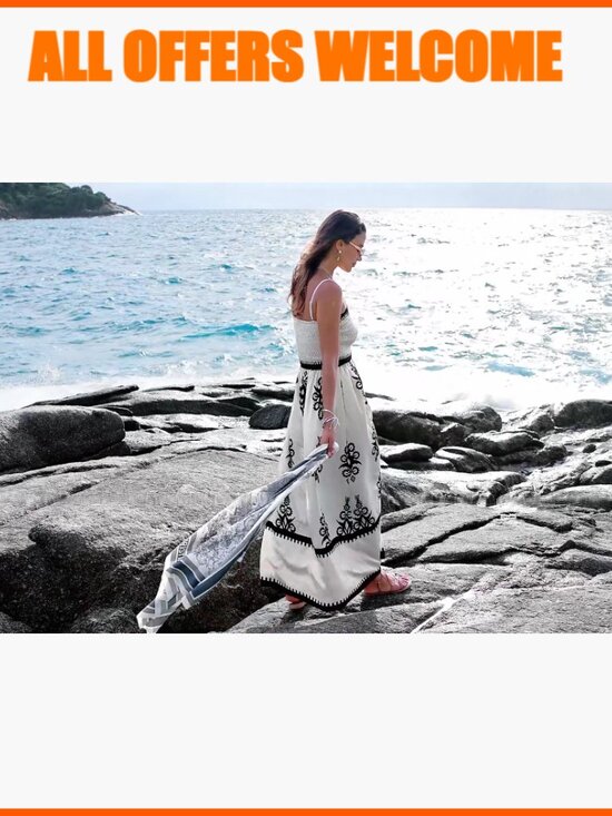 Floral Maxi Sundress with Spaghetti Straps and Pockets - Picture 7 of 7